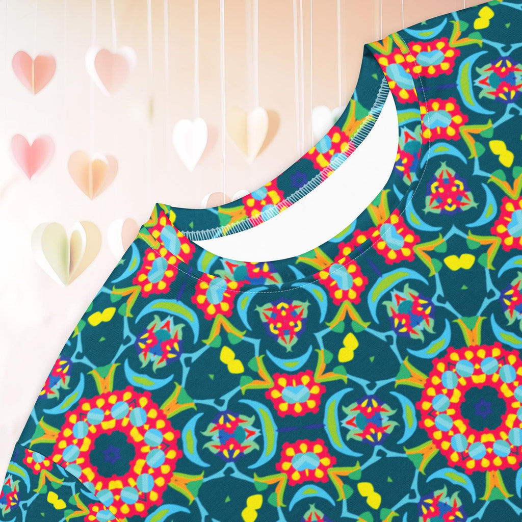 Vibrant Apparel New Zealand Oversized T-Shirt Dress, Persian Floral Print, Relaxed Fit