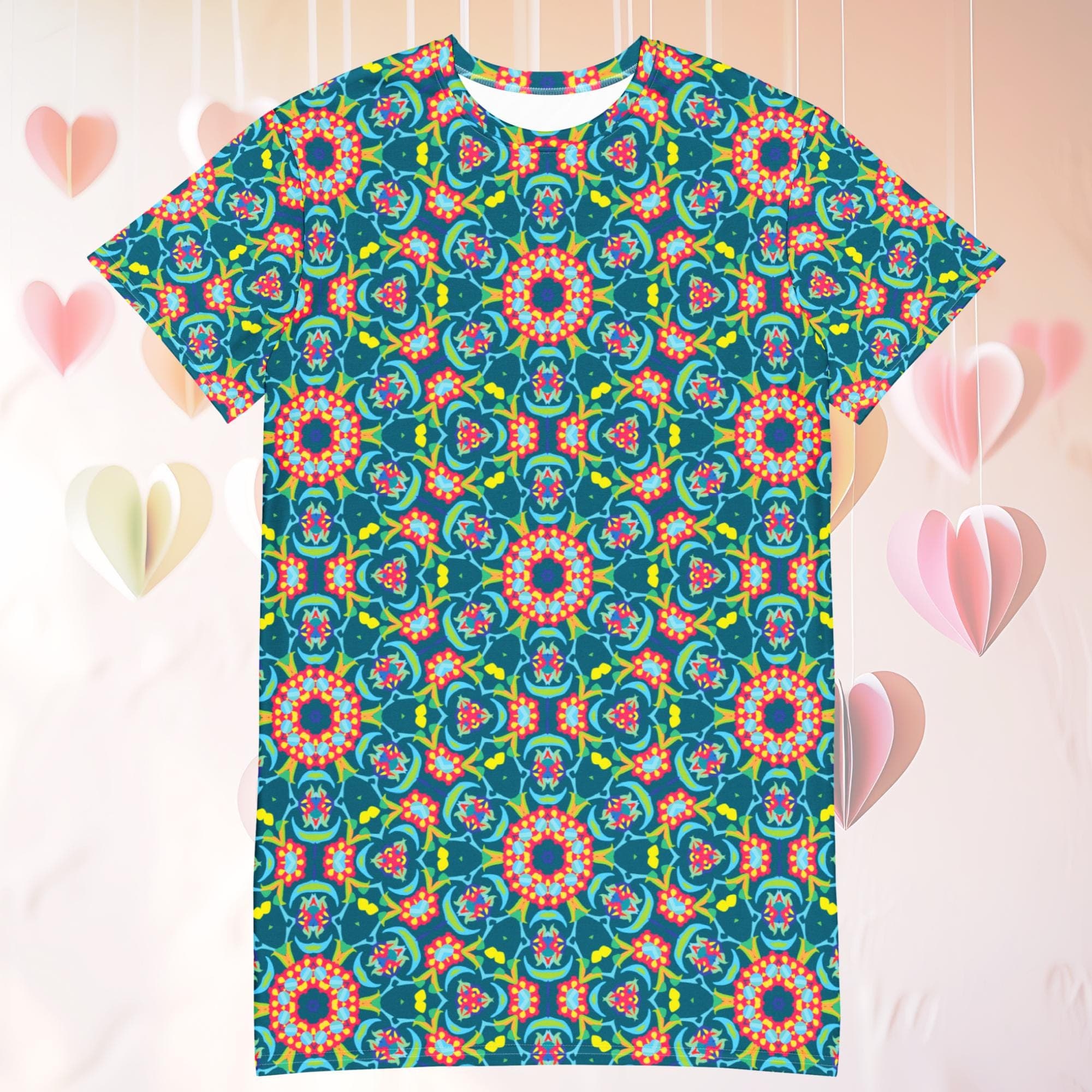 Vibrant Apparel New Zealand Oversized T-Shirt Dress, Persian Floral Print, Relaxed Fit