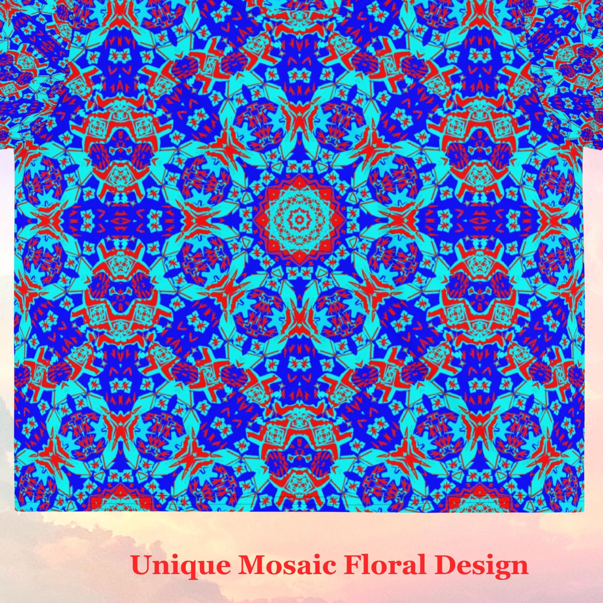 Vibrant Apparel New Zealand Mosaic Floral Crop Tee – Women's Colorful Print, Boho Festival Top