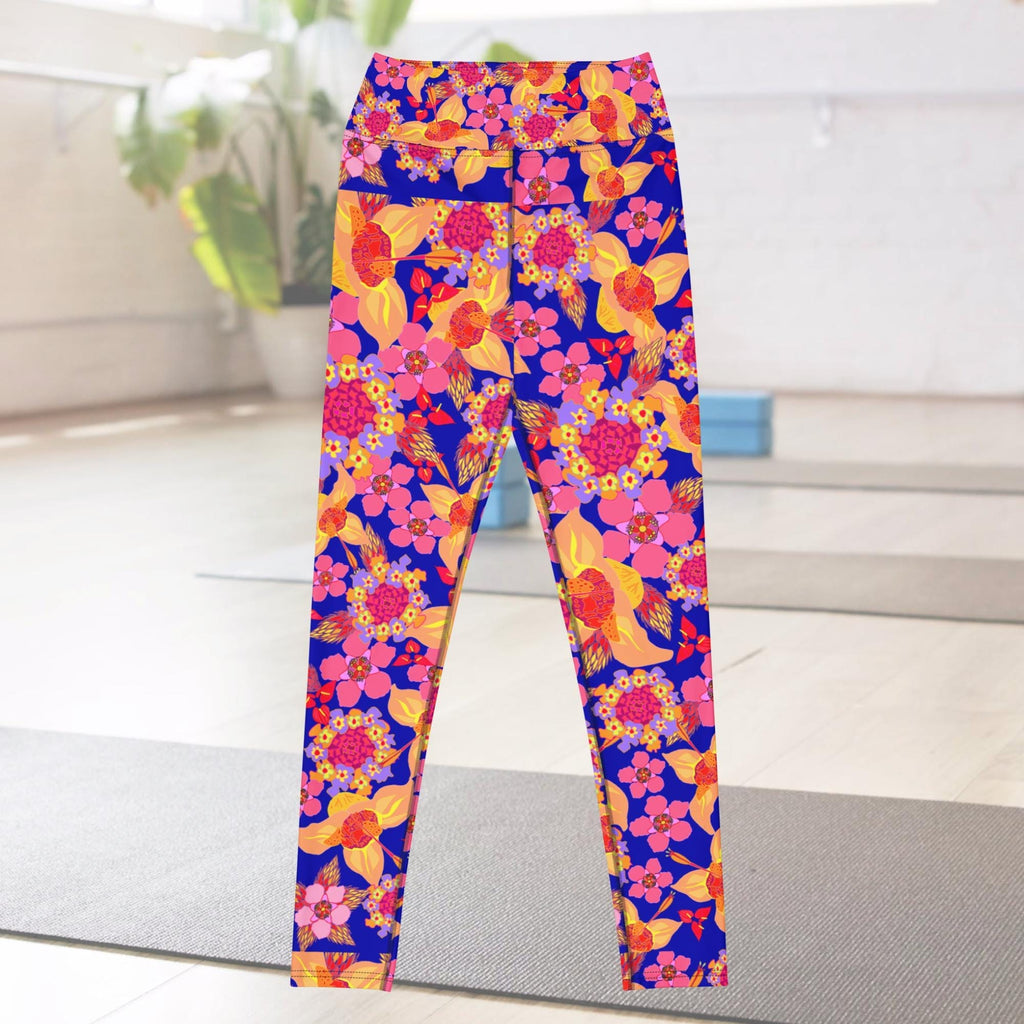 Vibrant Apparel New Zealand Orange Purple Yoga Leggings