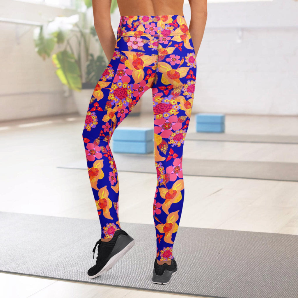 Vibrant Apparel New Zealand Orange Purple Yoga Leggings
