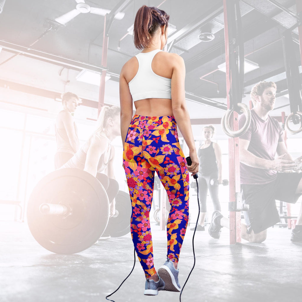 Vibrant Apparel New Zealand Orange Purple Yoga Leggings