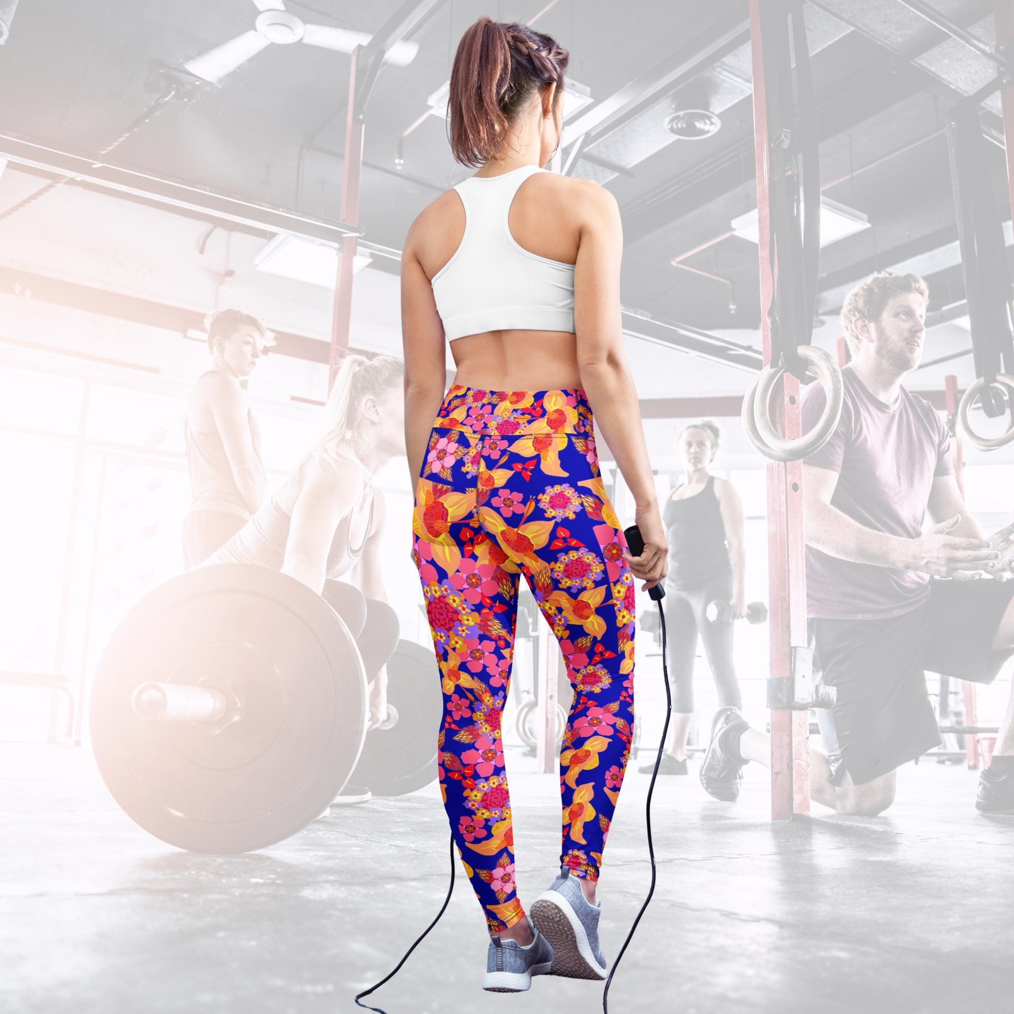 Vibrant Apparel New Zealand Orange Purple Yoga Leggings