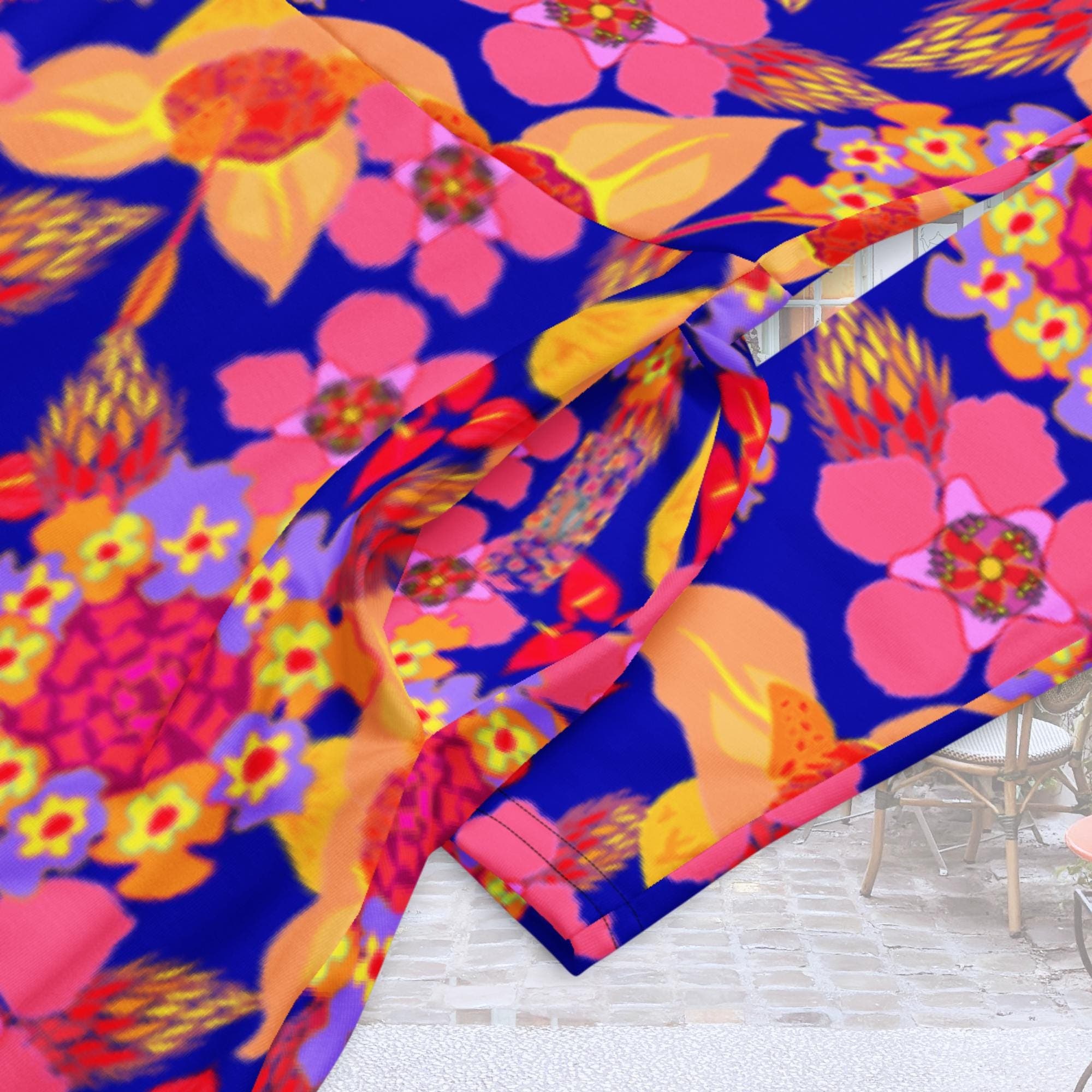 Vibrant Apparel New Zealand Orange Purple Floral Long Sleeve Midi Dress with Pockets | Vibrant Apparel NZ