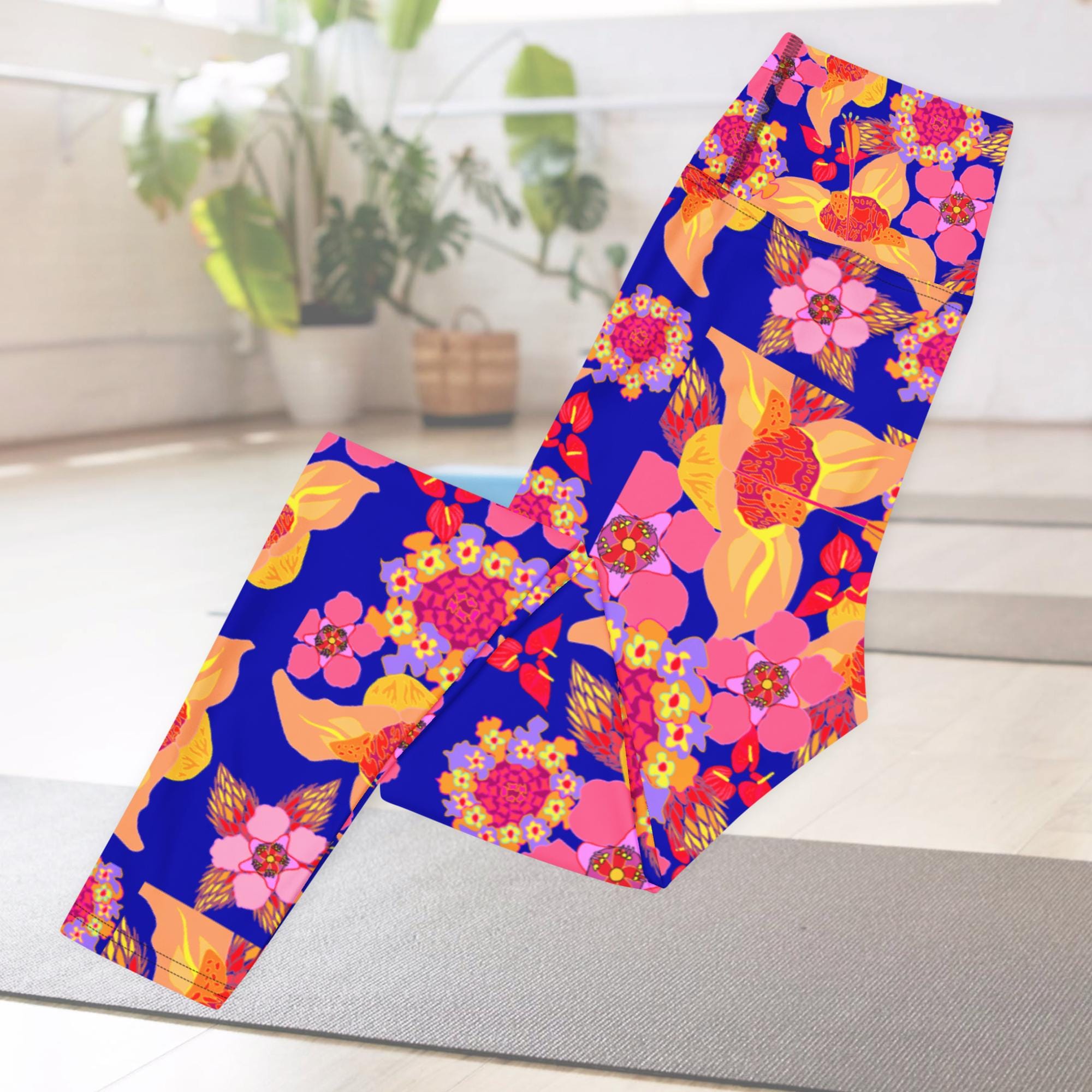 Vibrant Apparel New Zealand Orange Purple Yoga Leggings