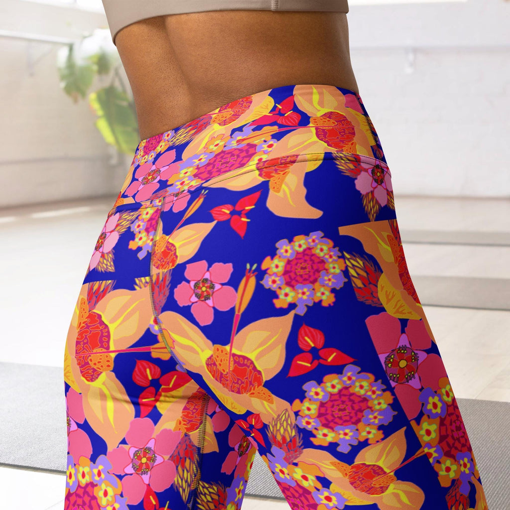 Vibrant Apparel New Zealand Orange Purple Yoga Leggings