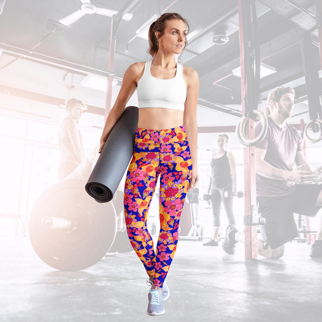 Vibrant Apparel New Zealand Orange Purple Yoga Leggings