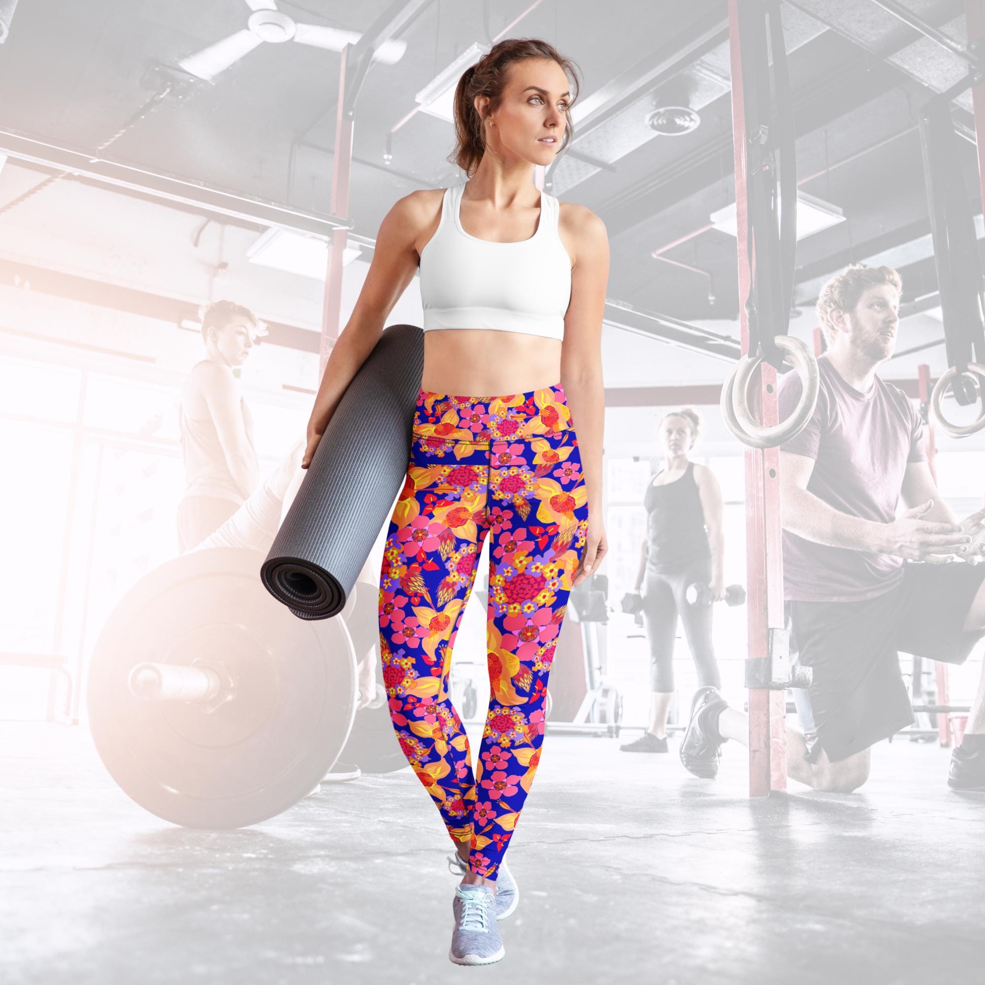 Vibrant Apparel New Zealand Orange Purple Yoga Leggings