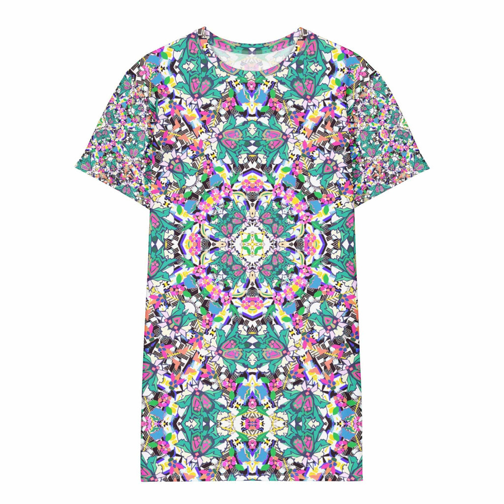 Vibrant Apparel New Zealand 2XS Kaleido Star Cotton T-Shirt Dress