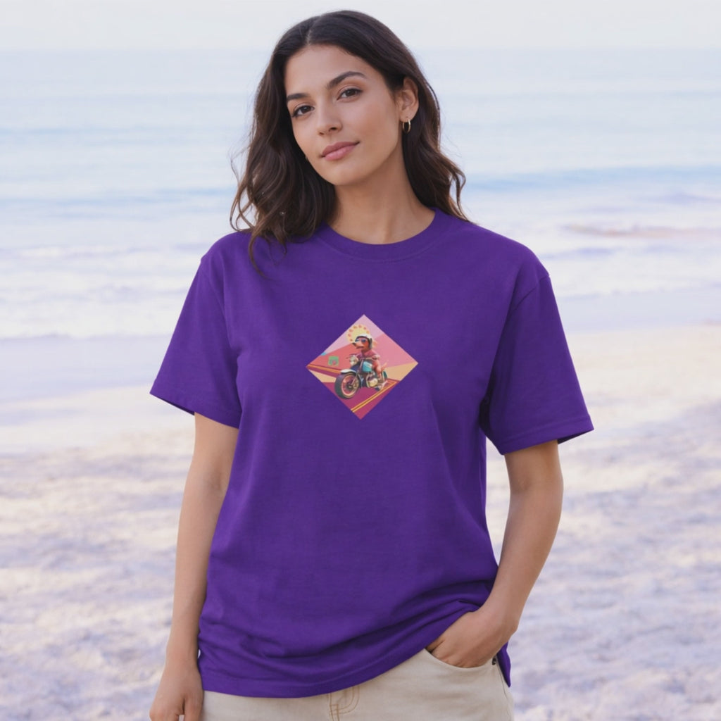 Retro Dog Rider Graphic T-Shirt