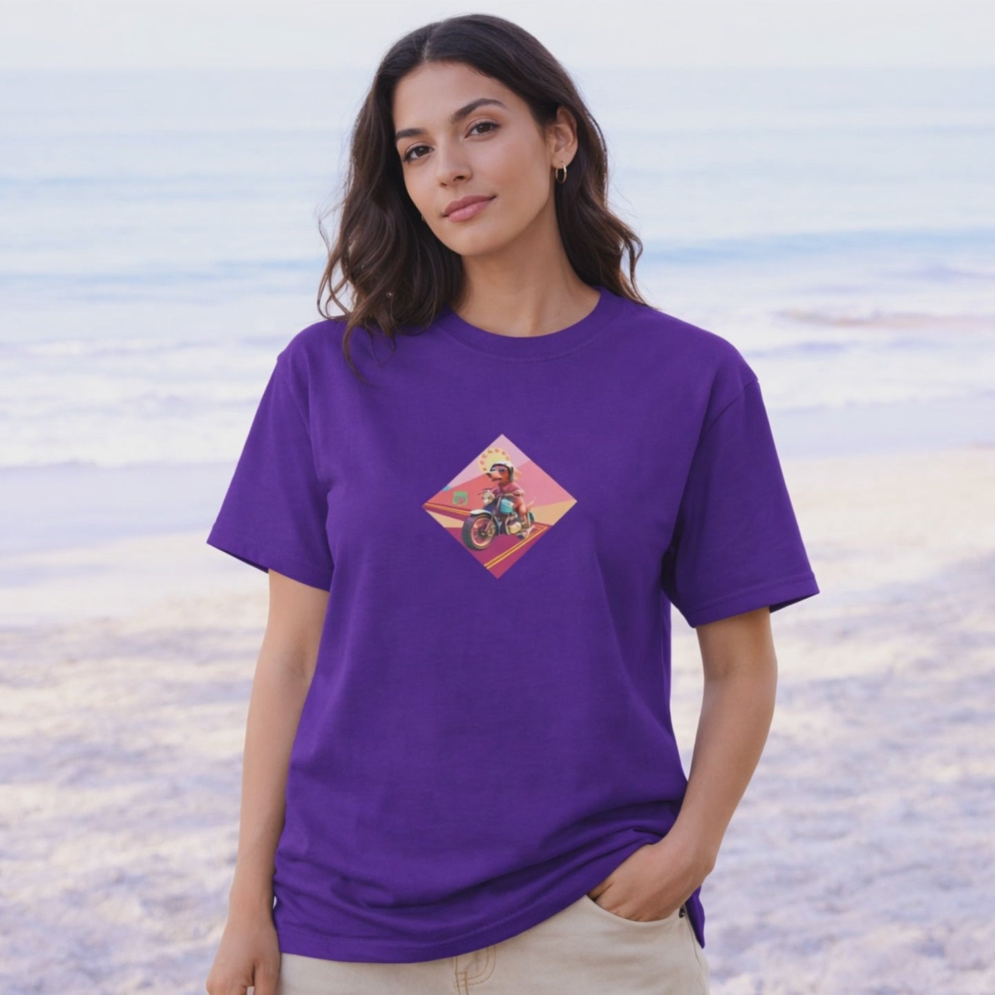 Retro Dog Rider Graphic T-Shirt