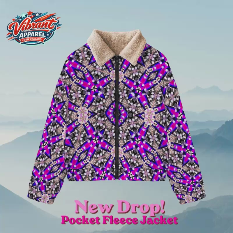 Kaleido Circle Pocket Fleece Jacket | Vibrant Apparel NZ