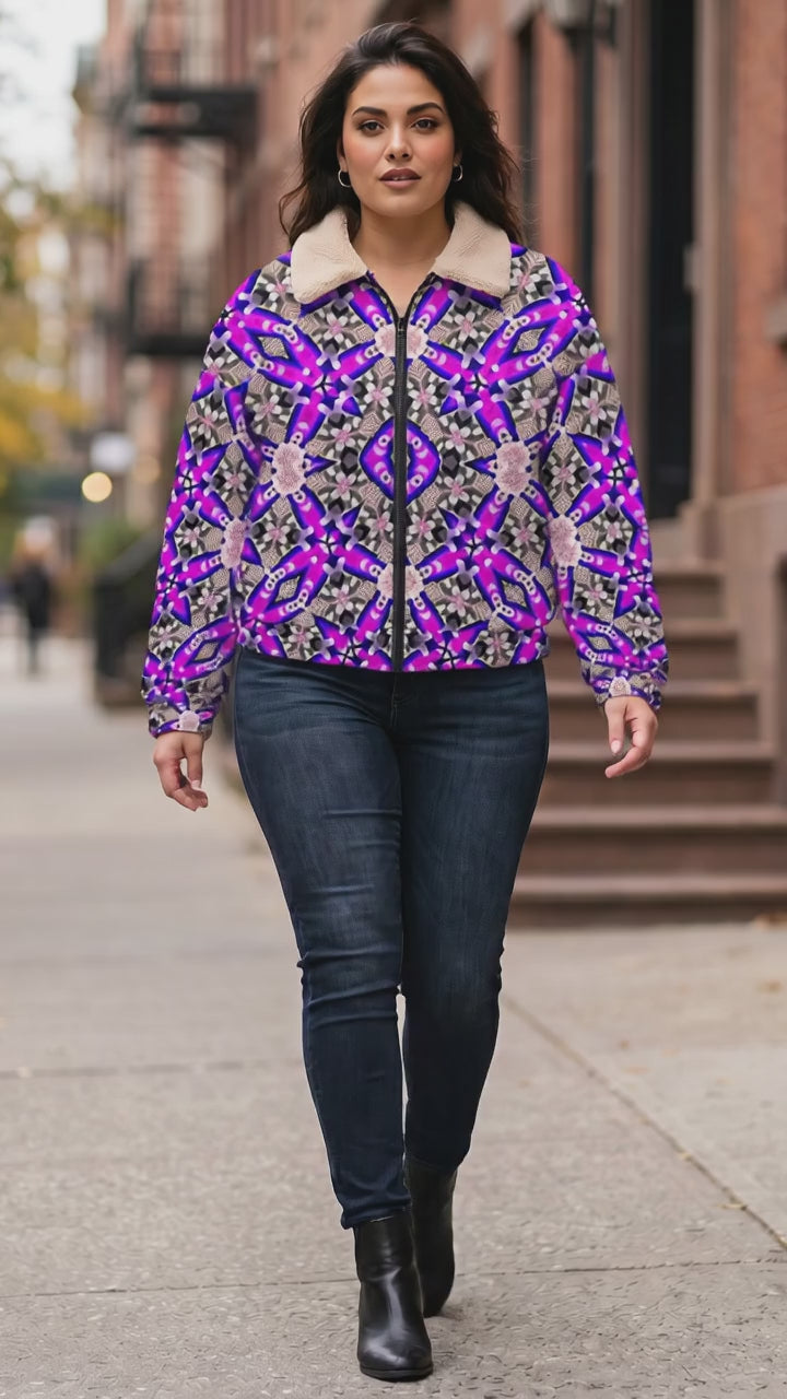 Kaleido Circle Pocket Fleece Jacket | Vibrant Apparel NZ